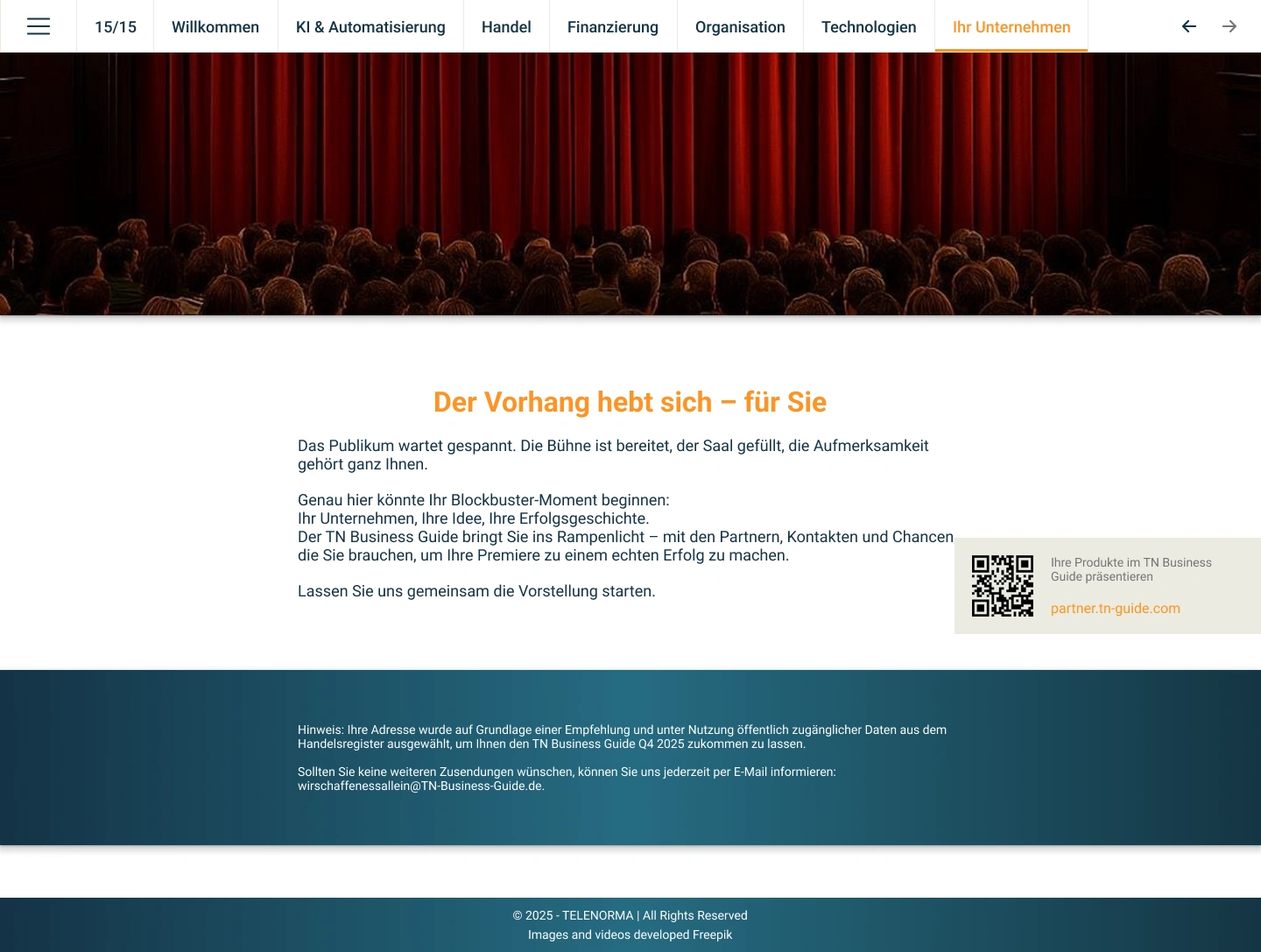 Der Vorhang hebt sich – für Sie